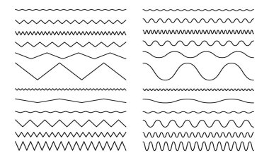 Dalgalı çizgiler ve dalgalı zigzag çizgileri.