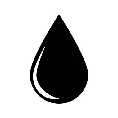 Vektör siyah su bırakma simgesi