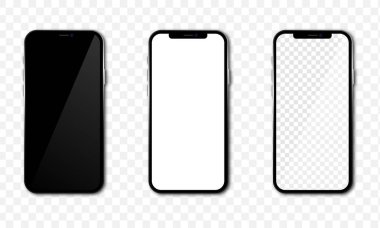 Gerçekçi akıllı telefon modeli seti