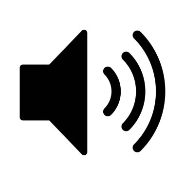 Cilt maksimum simgesi. Beyaz arkaplanda hoparlör simgesi. Uygulamalar ve web siteleri için tasarım