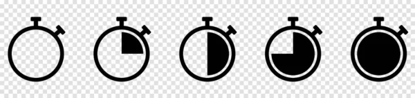 Zamanlayıcı Veya Kronometre Simgeleri — Stok Vektör