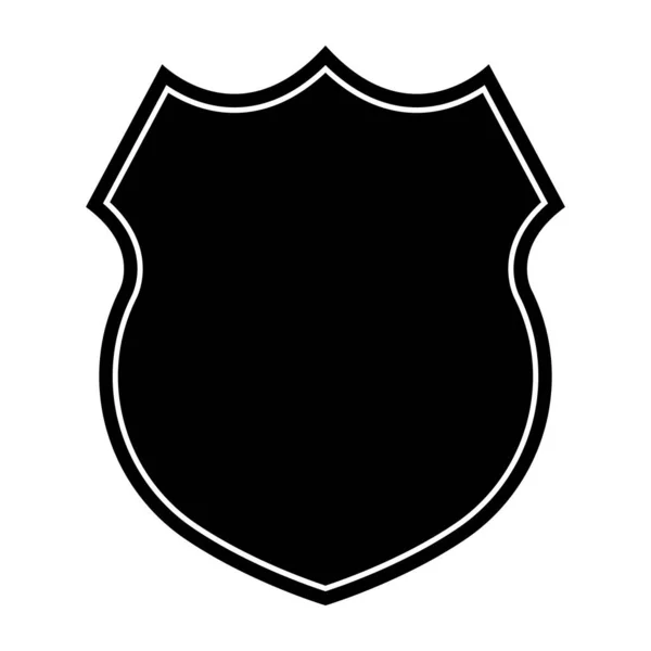 Icono Insignia Policial Diseño Plano Aislado Sobre Fondo Blanco — Vector de stock