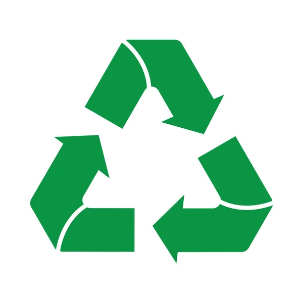 リサイクルグリーンアイコン 白地に隔離されたベクトル — ストックベクタ