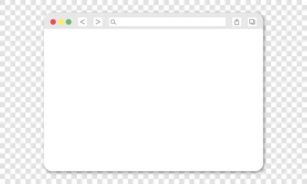 Realistisches Leeres Browserfenster — Stockvektor