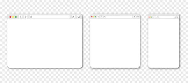 Set Von Web Browser Fenstern — Stockvektor