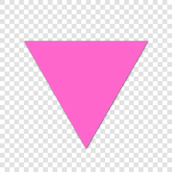 Symbol Lgbt Pinkfarbenes Dreieck Vektorillustration Auf Transparentem Hintergrund — Stockvektor