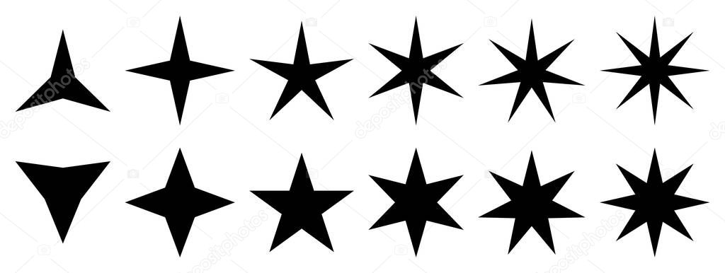 Set of star icons