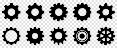 Set of gear wheel icon