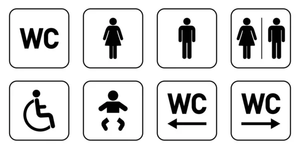 Set Von Toilettensymbolen — Stockvektor