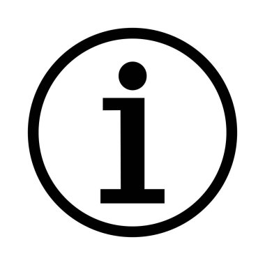 Bilgi simgesi. Düz tasarım biçimi beyaz arkaplanda izole edildi