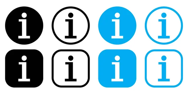 Ensemble Icônes Info — Image vectorielle