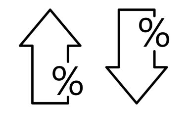 Satır biçiminde aşağı ve yukarı yüzde oku