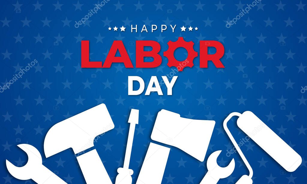 Happy Labor Day. Design template. Vector illustration