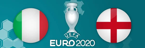 Championnat Final Football Euro 2020 — Image vectorielle