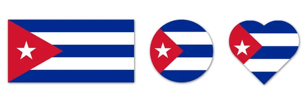 Juego Bandera Cuba — Vector de stock