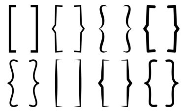 Metin parantezi simgesi kümesi