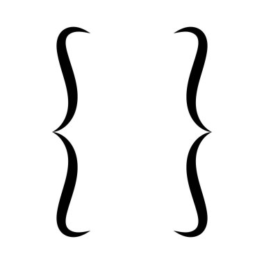 Alıntı simgesi. Parlak vektör sembolü beyaz arkaplanda izole edildi