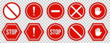 Kırmızı Uyarı Simgeleri Durdur