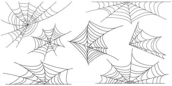 Umrisse Eines Spinnennetzes — Stockvektor