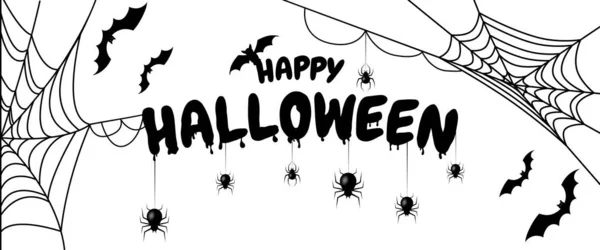 Veselý Halloween Textový Banner — Stockový vektor