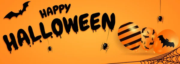 Feliz Banner Halloween Invitación Fiesta — Archivo Imágenes Vectoriales