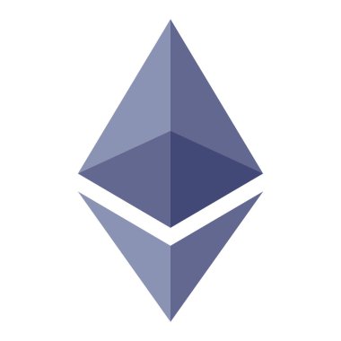 Ethereum Vektör Simgesi. Kripto para birimi sembolü. Vektör İllüstrasyonu