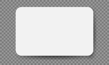 Plastik veya kağıt beyaz kartvizit