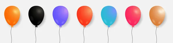 Ensemble Ballons Colorés — Image vectorielle