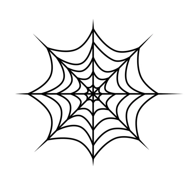 Spider Web Vector Icono Esquema Telaraña Para Los Diseños Fiesta — Vector de stock