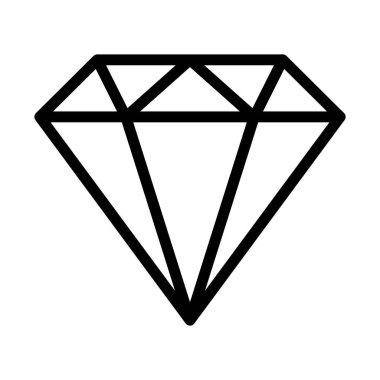 Harika, Diamond Icon. Mobil Konsept ve Web Tasarımı için Satır Sanat Biçimi İmzalaması