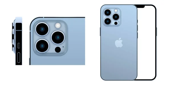 Neu Erschienenes Iphone Pro Der Farbe Sierra Blue — Stockvektor