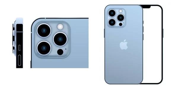Yeni çıkan iPhone 13 profesyonel Sierra Blue rengi.