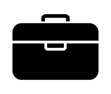 Evrak çantası basit simgesi. Vektör illüstrasyonu