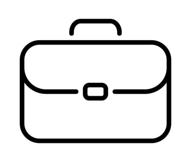 Evrak çantası çizgisi resim simgesi. Vektör illüstrasyonu