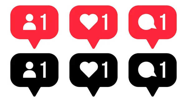 Social Media Notification Icon — Stock Vector