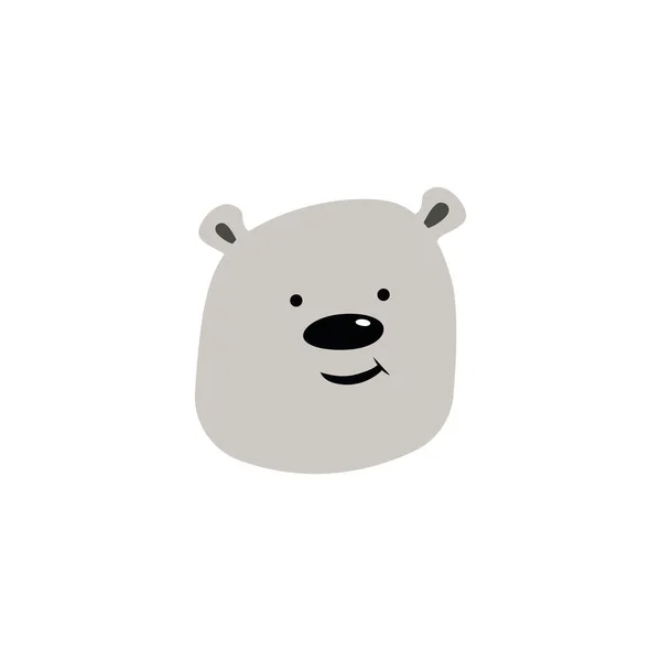 Bear Grey Bear Vector Icon Doodle Illustration Cute Fairy Bear — Stock Vector