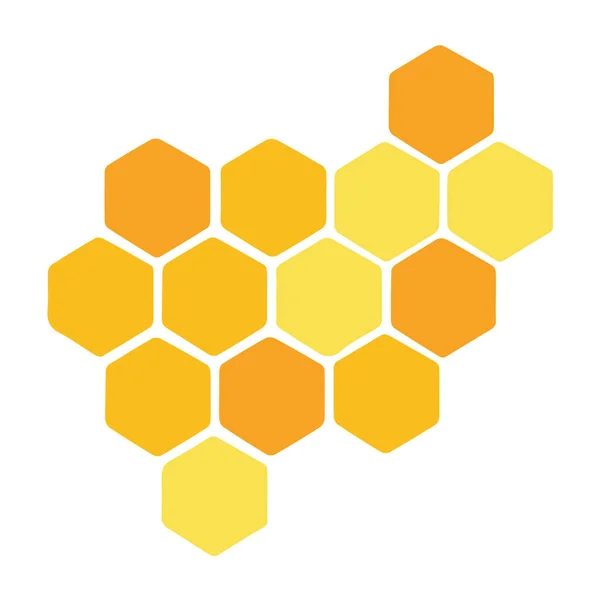 Icône en nid d'abeille sur fond blanc. design de style plat. — Image vectorielle