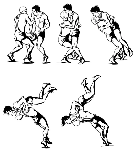 Greco-Roman wrestling — Stock Vector © eokotnikova #52104209