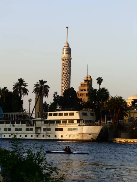 Torre Cairo Cairo Nilo Egipto Con Vista Del Río Nilo — Foto de Stock