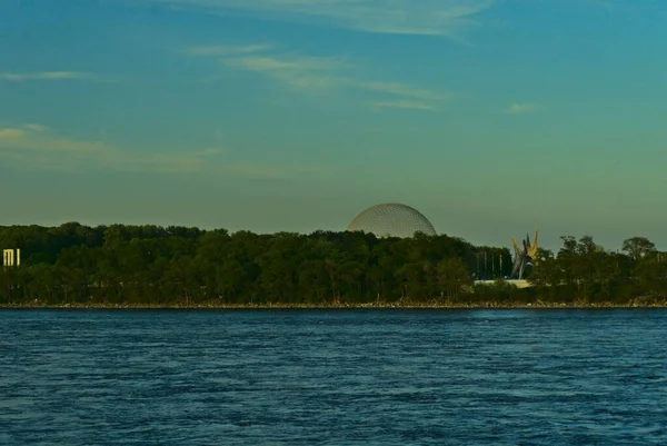 Montreal Kanada 2020 Saint Helen Island Alacakaranlık Mavi Saatindeki Ufuk — Stok fotoğraf