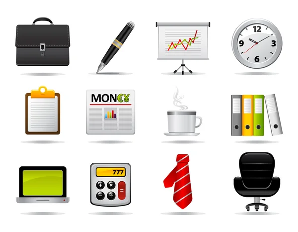 Icons set business — Stock Vector