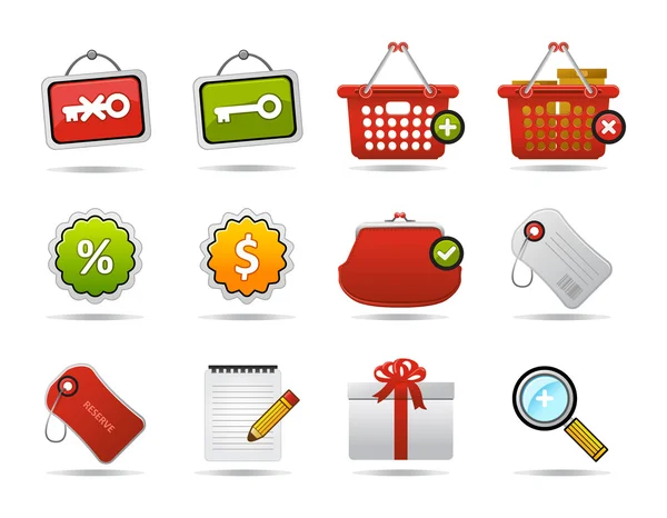 Iconos set shop — Archivo Imágenes Vectoriales