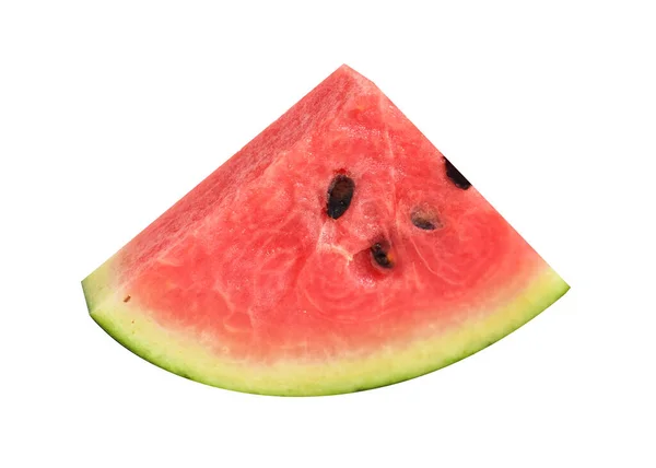 Färsk Röd Vattenmelon Skivor Eller Bitar Och Halv Isolerad Med — Stockfoto