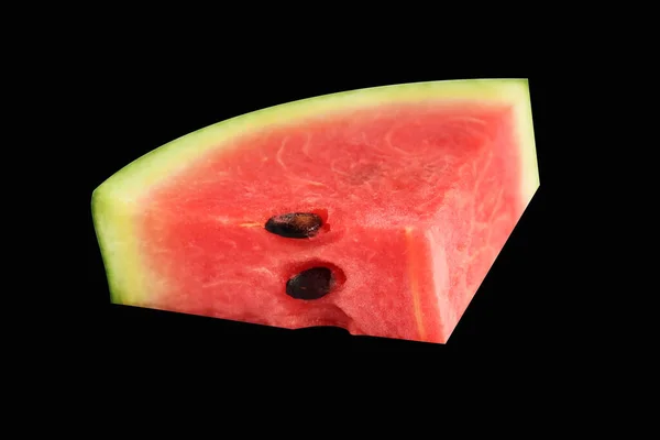 Frische Rote Wassermelonenscheiben Oder Stücke Und Halb Isoliert Mit Clipping — Stockfoto