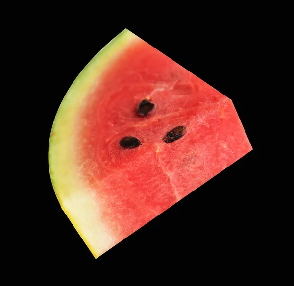 Frische Rote Wassermelonenscheiben Oder Stücke Und Halb Isoliert Mit Clipping — Stockfoto