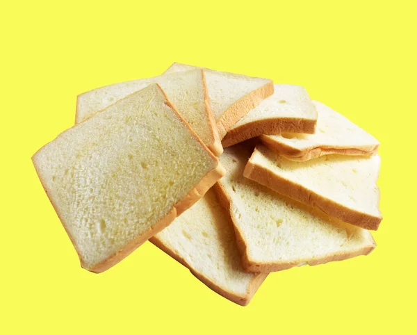 Brood Van Geroosterde Tarwe Gesneden Sandwiches Brood Geïsoleerd Met Clipping — Stockfoto