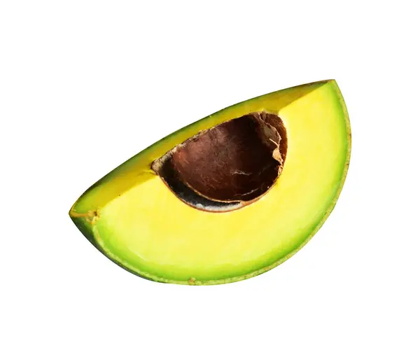 Vers Avocado Fruit Geïsoleerd Met Clipping Pad Helft Plakken Stukken — Stockfoto