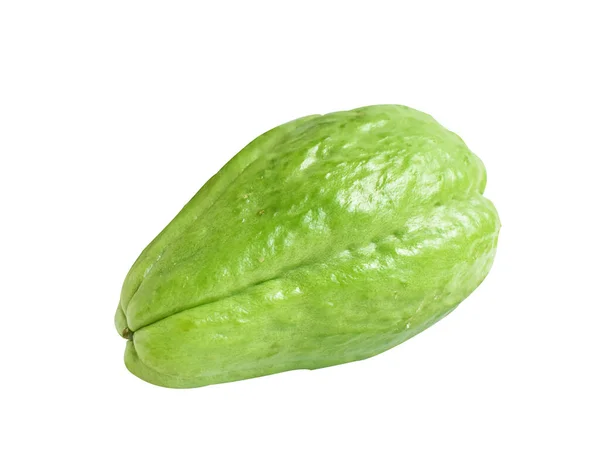 Chayote Fresco Sechium Edule Isolato Con Percorso Ritaglio Nessuna Ombra — Foto Stock