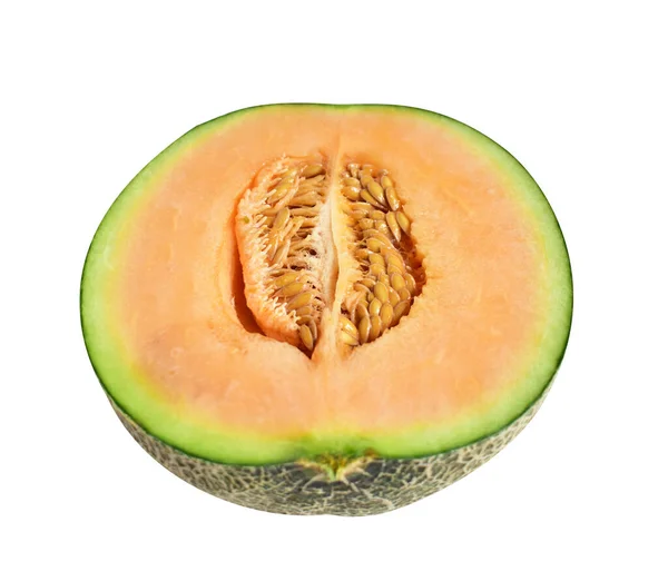 Melon Cantaloup Frais Fruit Japonais Isolé Avec Chemin Coupe Pas — Photo