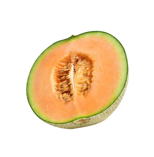 Melon Cantaloup Frais Fruit Japonais Isolé Avec Chemin Coupe Pas — Photo